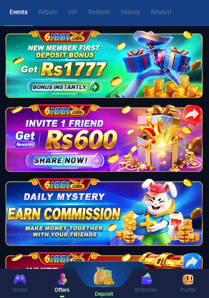 6nnn game reward center screenshots