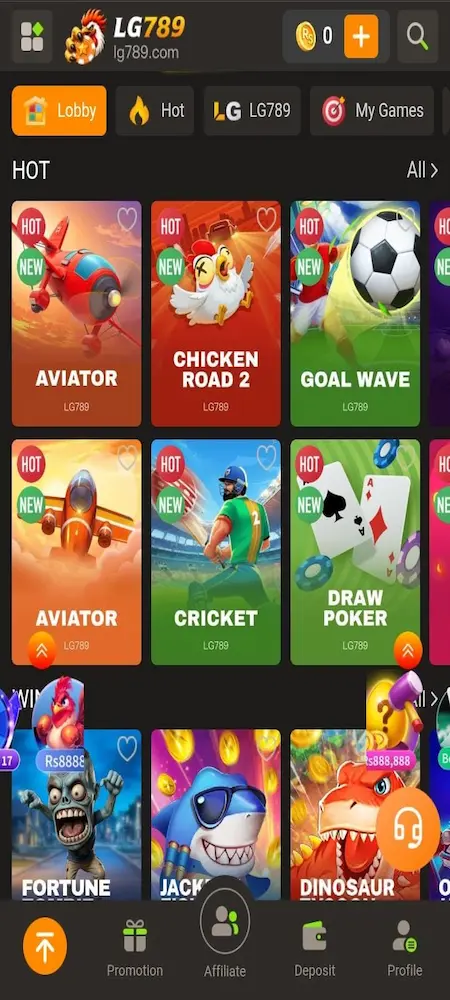 lg789 game available games screenshot